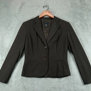 Rafaella Suit Jacket Blazer Womens 6 Brown Two Button